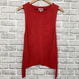 Lucky Brand Coral Linen Sleeveless Knit